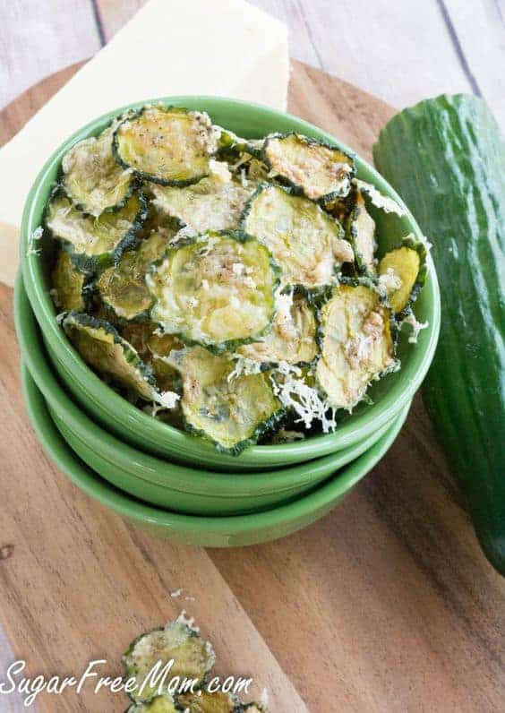 Homemade White Cheddar Cucumber Chips