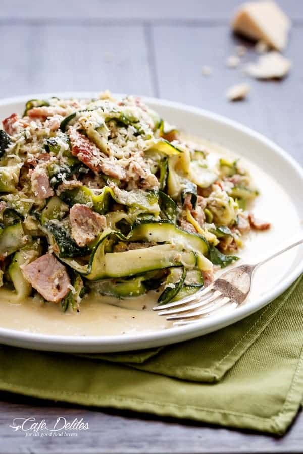 Zucchini Zettuccine Carbonara