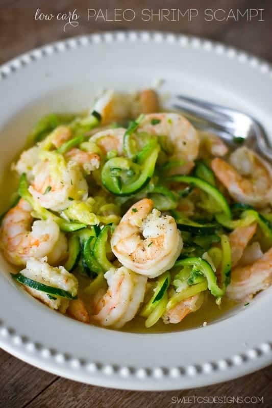 Low Carb Paleo Shrimp Scampi