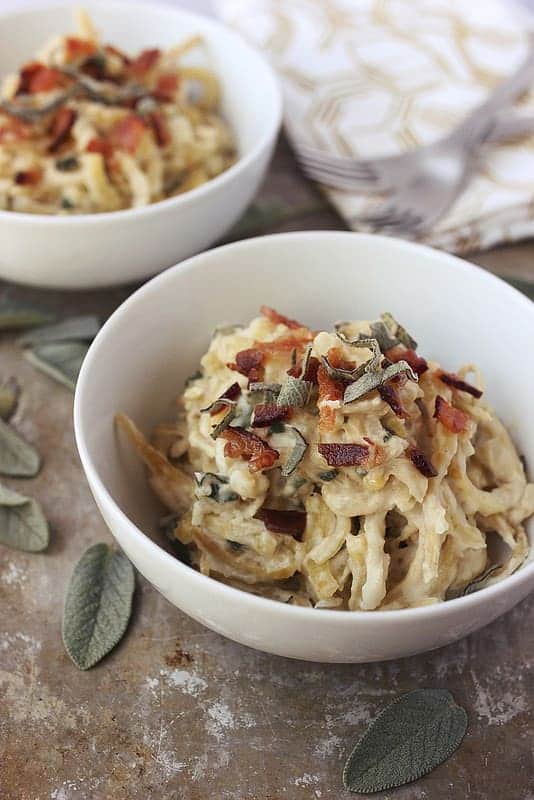 Sweet Potato Noodles Sage Cream Sauce