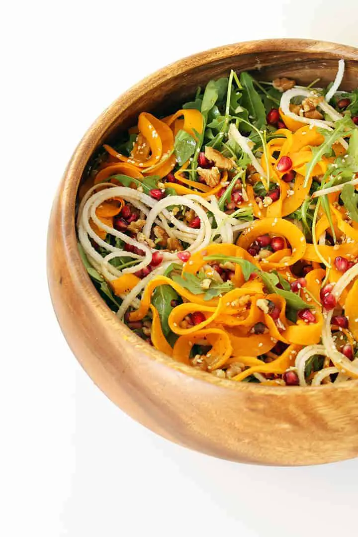 Pear Pomegranate and Roasted Butternut Squash Salad