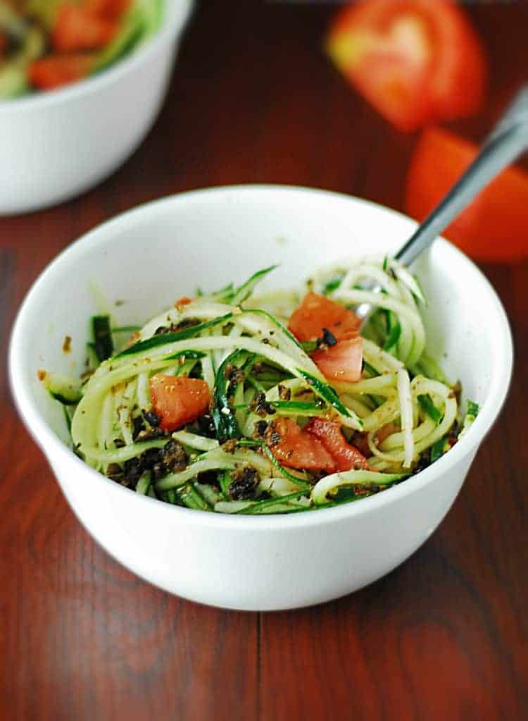Low Carb Cucumber Pasta Salad