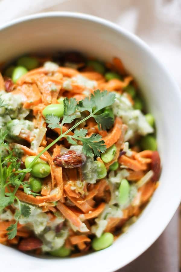 Green Curry Sweet Potato Noodle Bowls