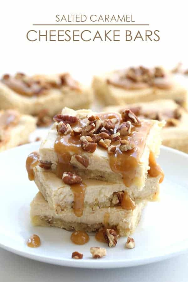 Salted Caramel Cheesecake Bars