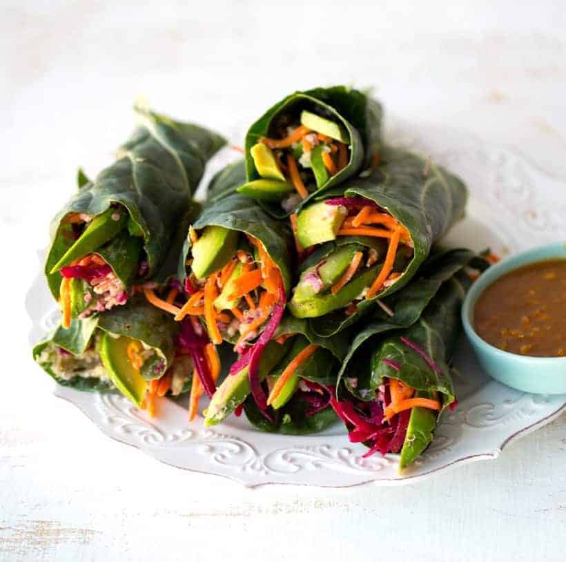 Wraps in Peanut Sauce