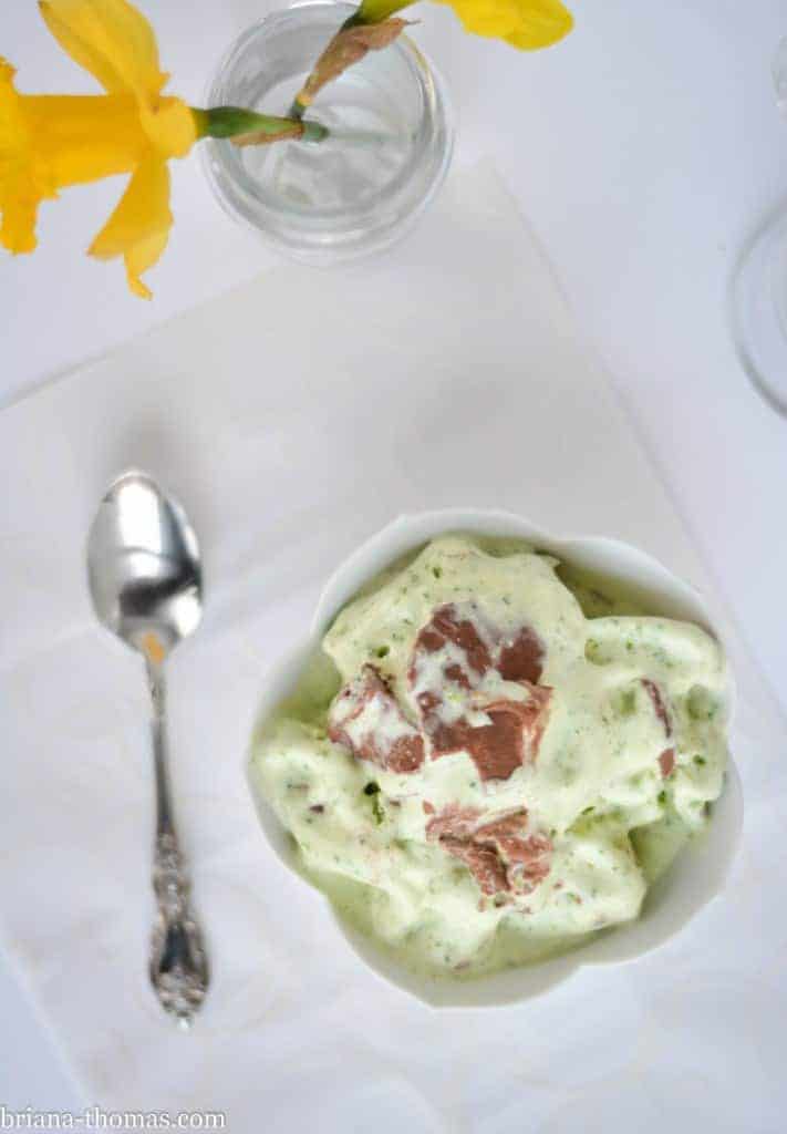Fudge Swirled Mint Ice Cream