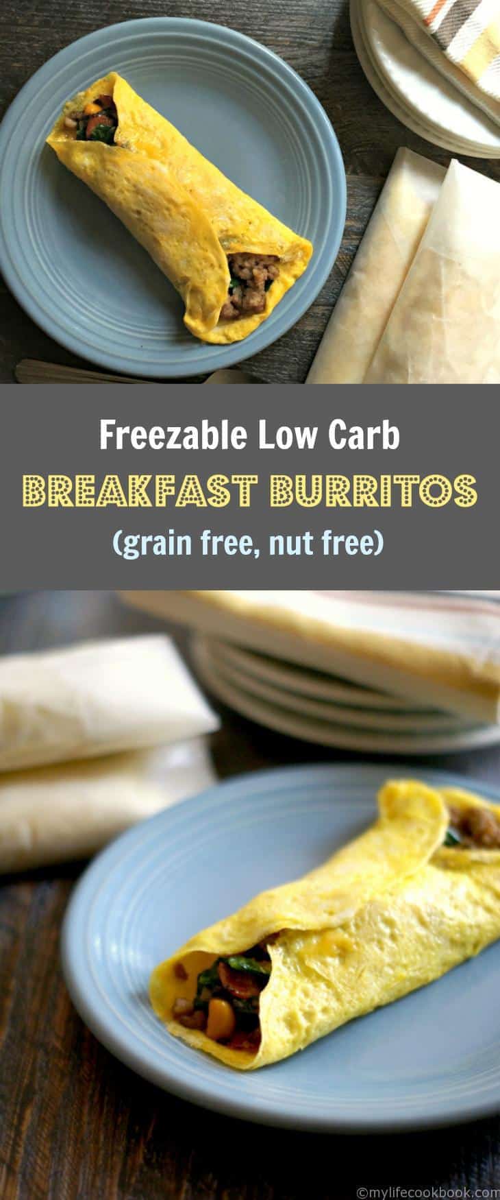 Freezable Low Carb Breakfast Burritos
