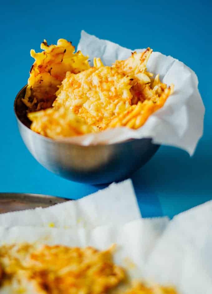 Gouda Cheese Crisps With Carrots