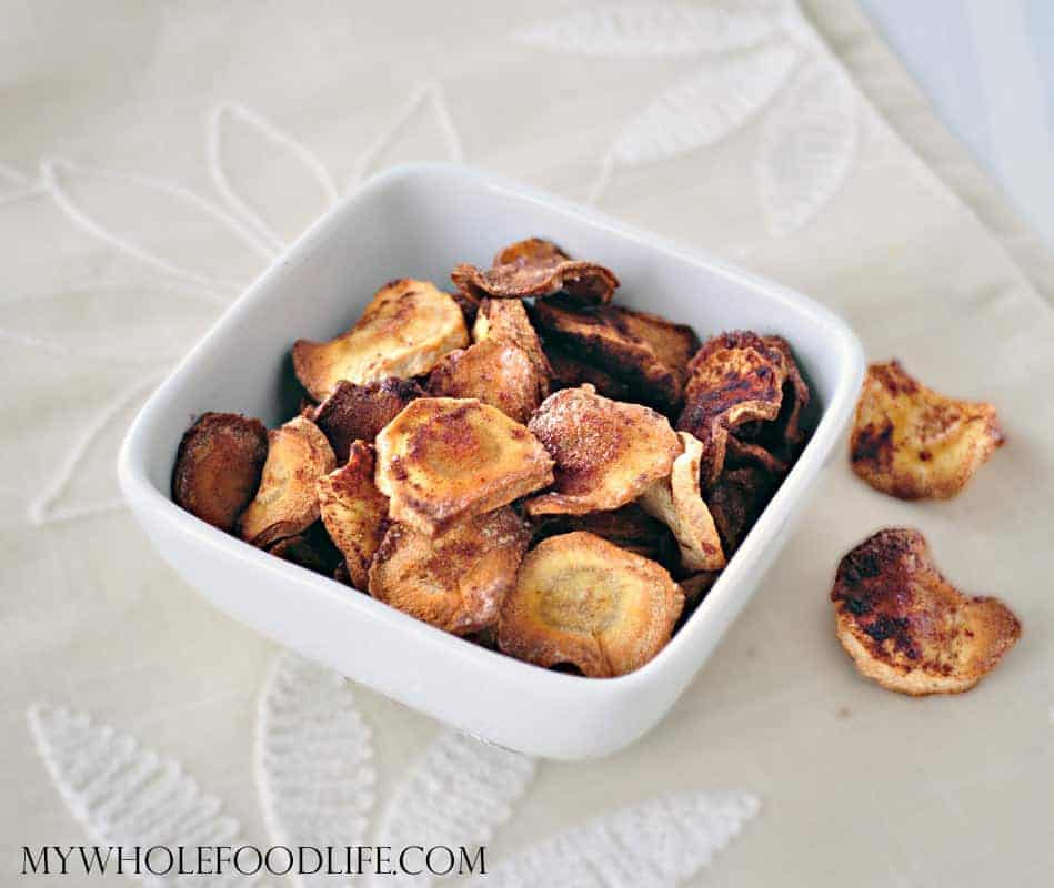 Maple Cinnamon Parsnip Chips