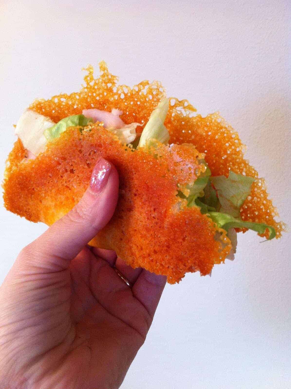 Melted Cheese Taco Shell