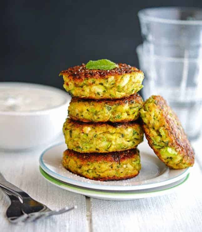 Creamy Greek Zucchini Patties