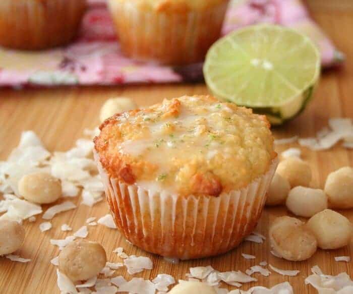 Low-Carb Macadamia Coconut Lime Muffins