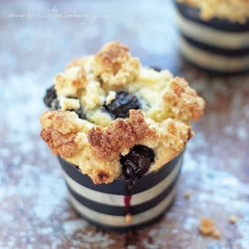 Blueberry Streusel Muffins W/ Lemon Cream Cheese Icing