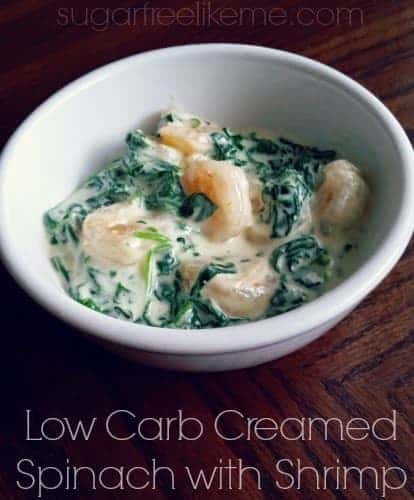 Low-Carb Creamed Spinach with Shrimp<