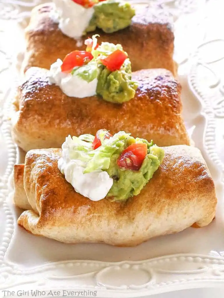 Baked Chicken Chimichangas