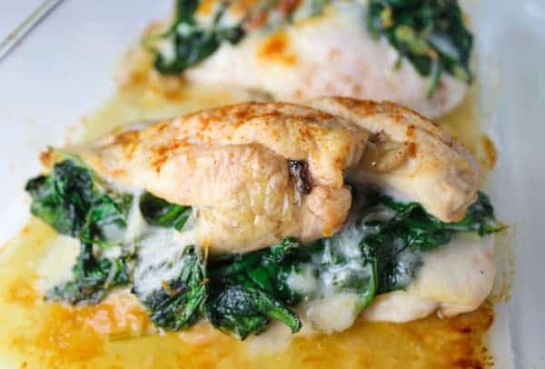 Baked Spinach Provolone Chicken Breast