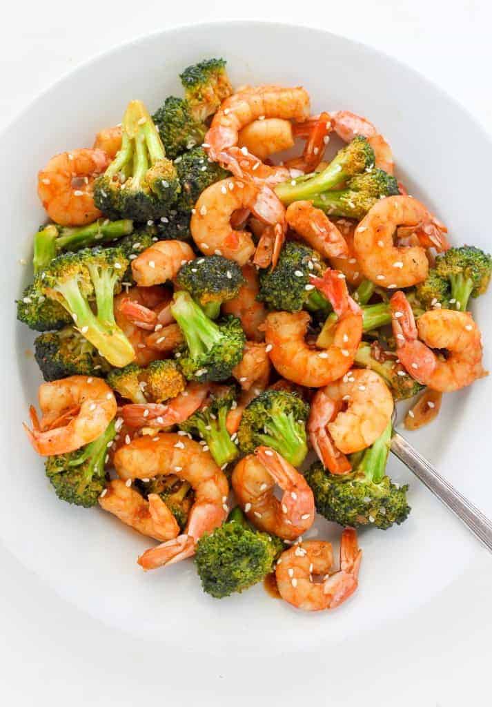 20 Minute Skinny Sriracha Shrimp And Broccoli
