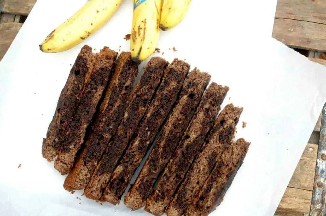 Slow Cooker Paleo Banana Bread With A Mocha Swirl