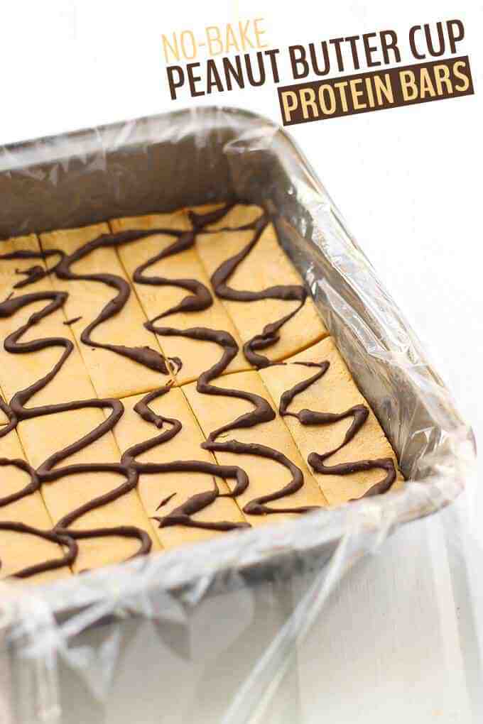 No-Bake Peanut Butter Cup Protein Bars