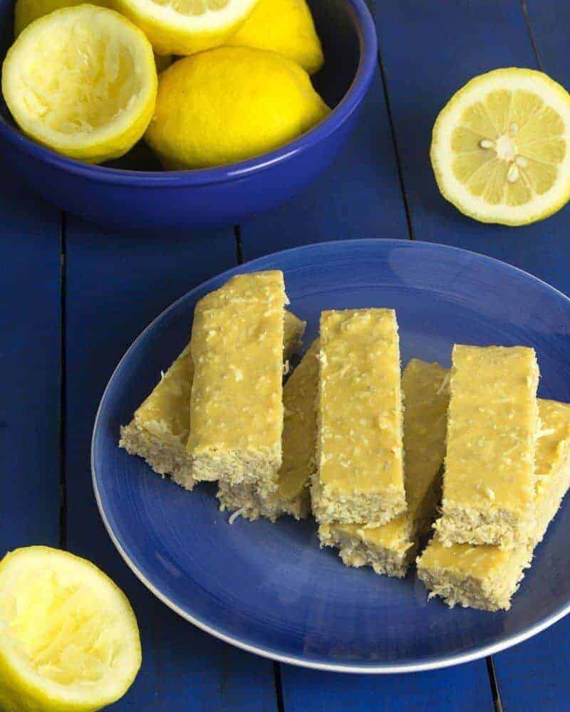 Pucker Up Lemon Coconut Protein Bars