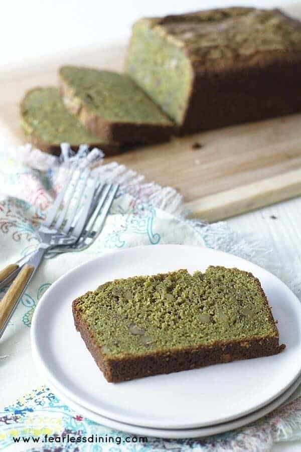 Gluten Free Matcha Green Tea Banana Bread