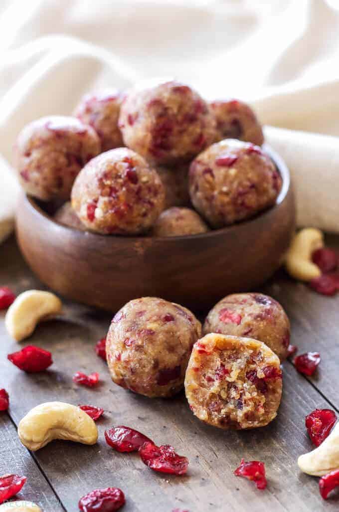 Cranberry Vanilla Energy Bites