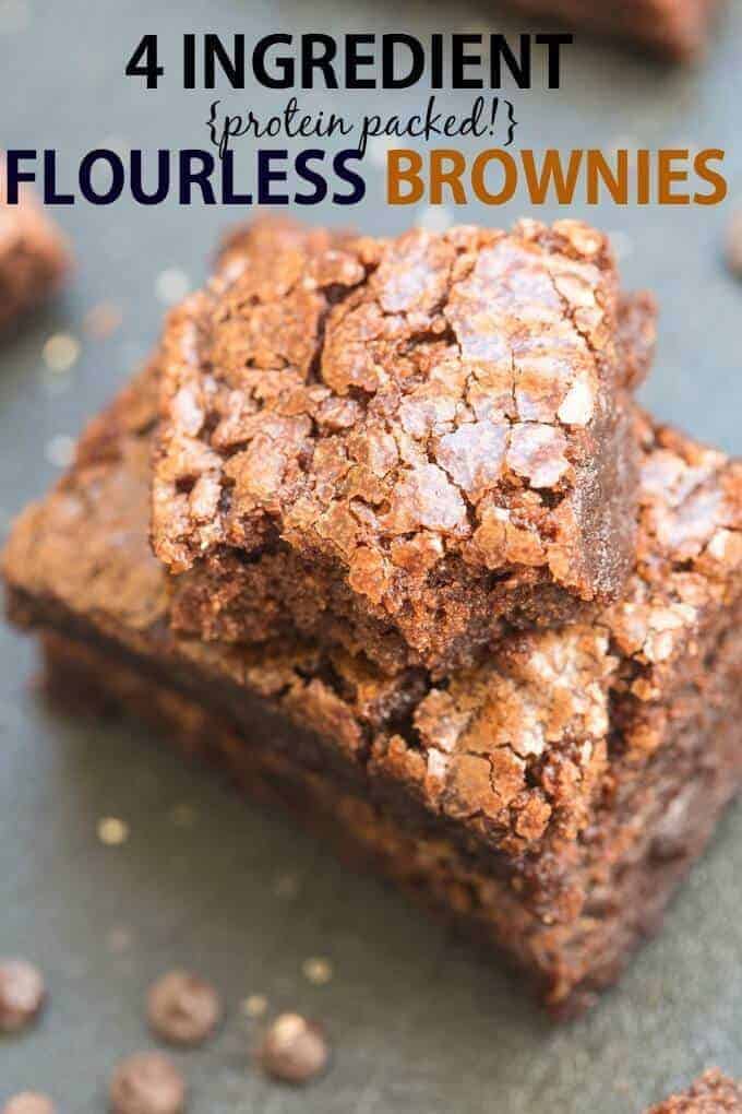 Four Ingredients Flourless Protein Brownies