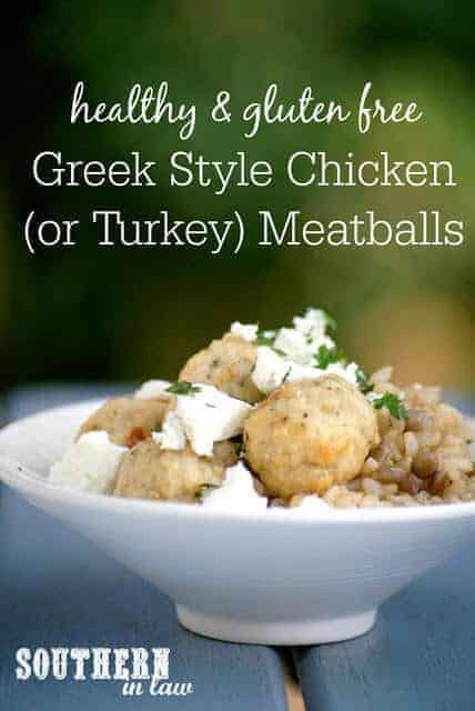 Healthy Greek Style Chicken (Or Turkey) Baked Meatballs