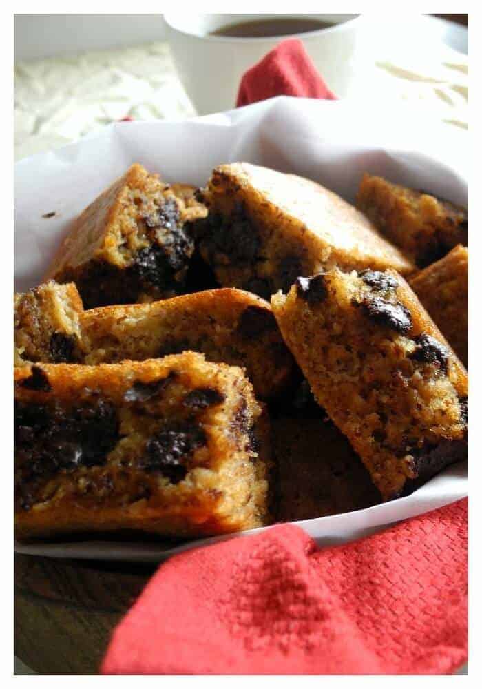 Chocolate Chip Banana Bread Squares