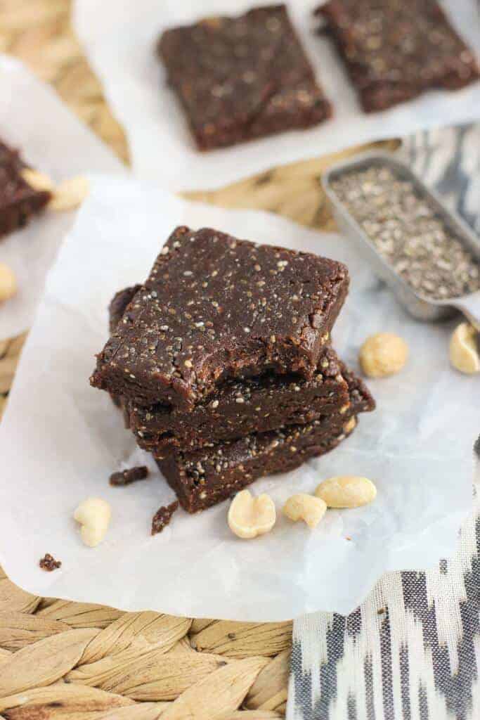 Chocolate Peanut Butter Chia Bars