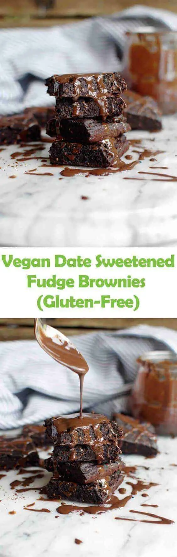 Vegan Date Sweetened Fudge Brownies
