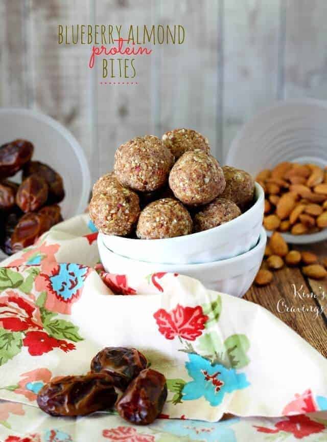 Blueberry Almond Protein Bites