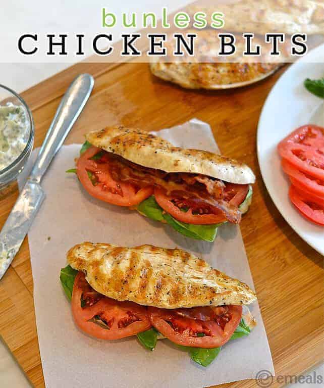 Bunless Paleo Chicken Blts