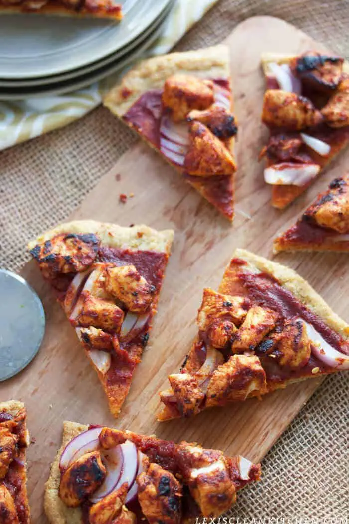 Paleo Pizza Crust: BBQ Chicken Pizza