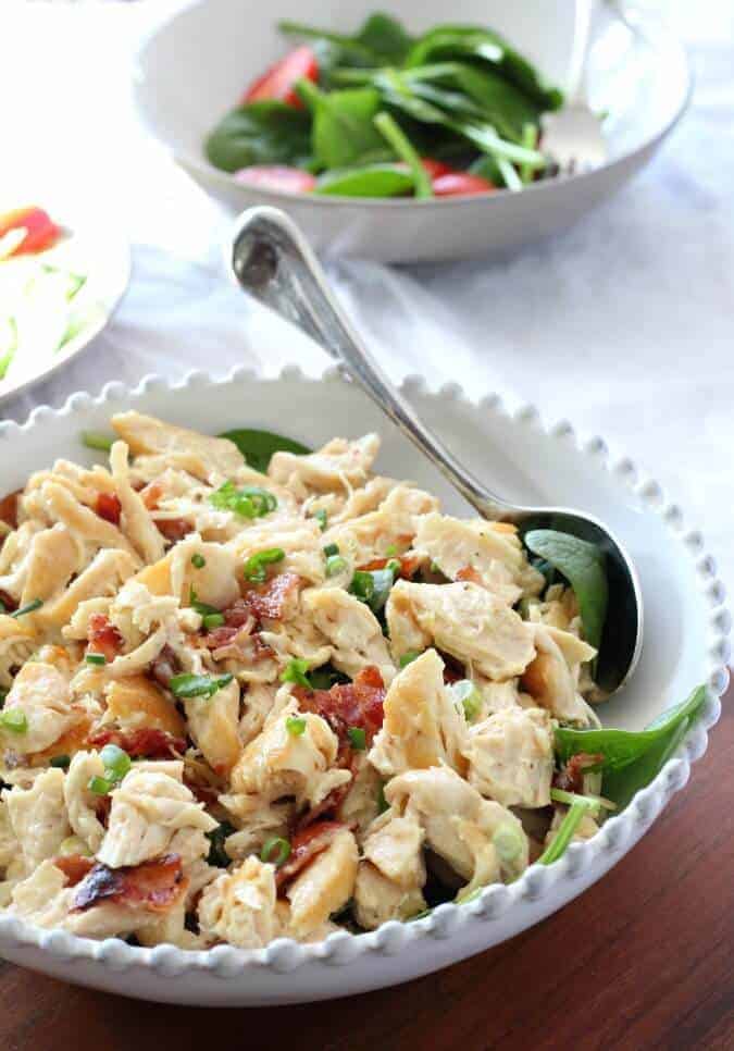 Paleo Chicken Salad With Bacon & Scallions