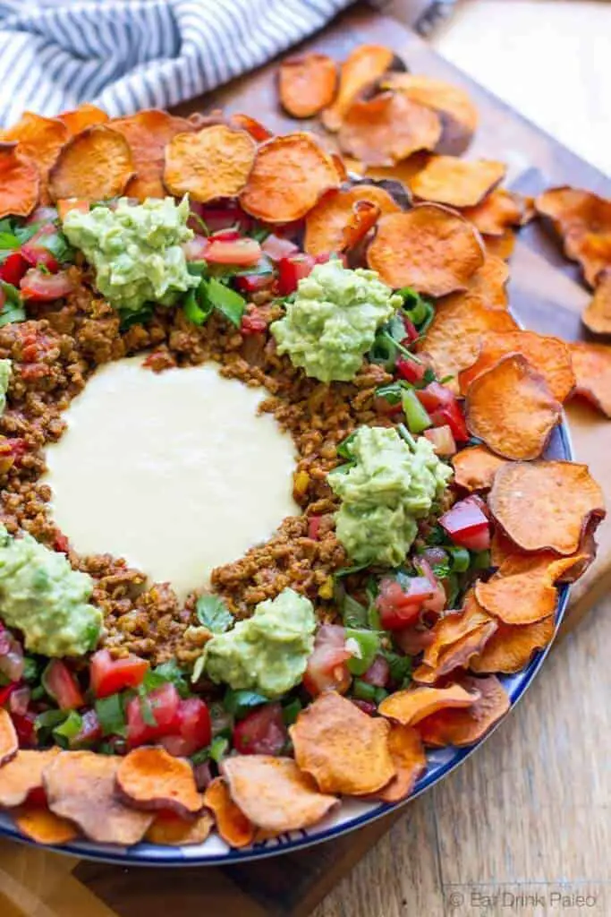Paleo Nachos with Sweet Potato Chips