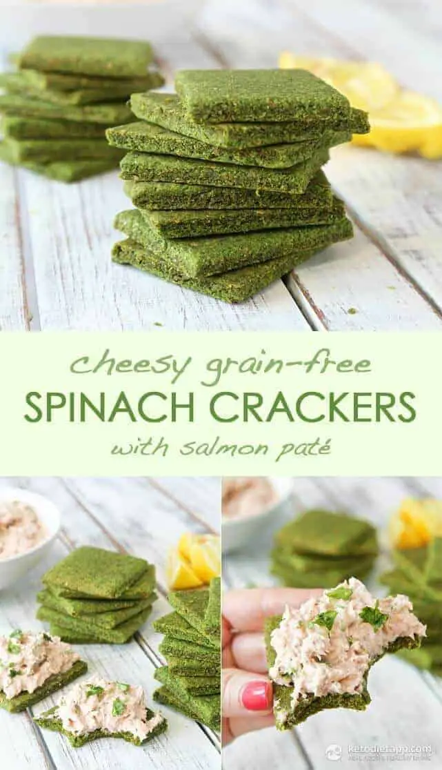 Cheesy Grain-Free Spinach Crackers