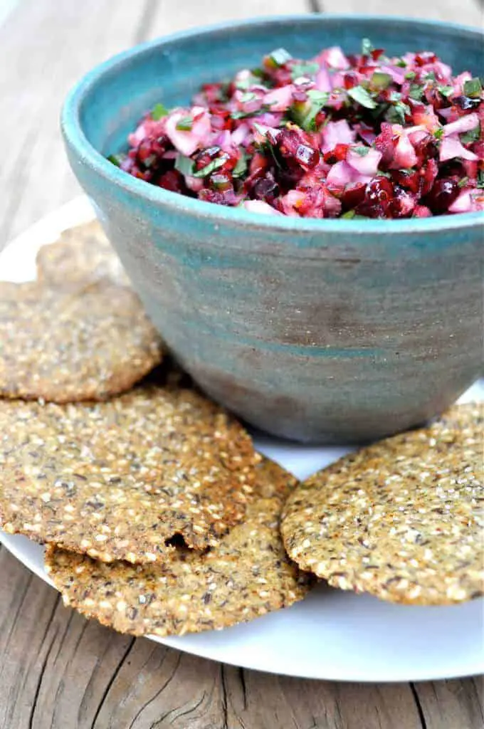 Paleo Cranberry Salsa and Chips