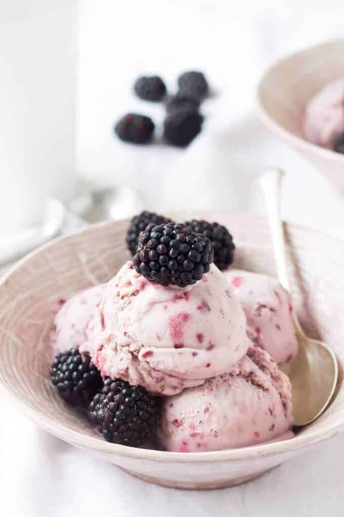 Roasted Blackberry Ice Cream