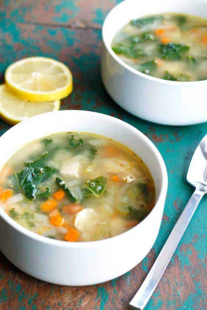 Clean Eating Lemon Chicken Quinoa Soup