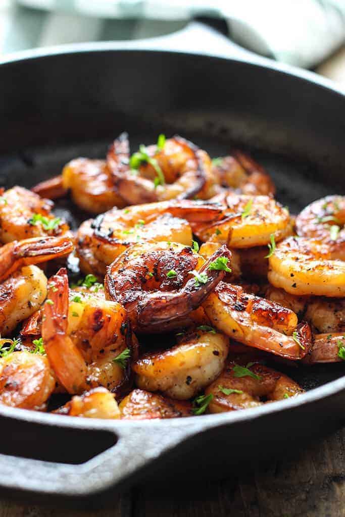 Honey Garlic Shrimp Skillet