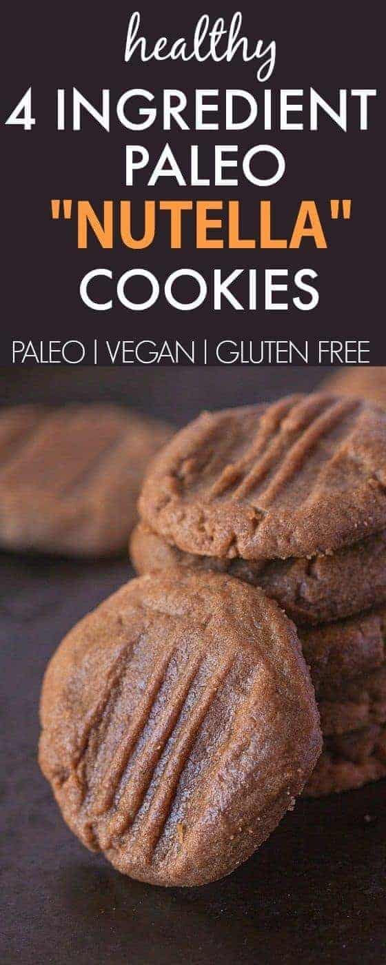 4 Ingredient Paleo Nutella Cookies